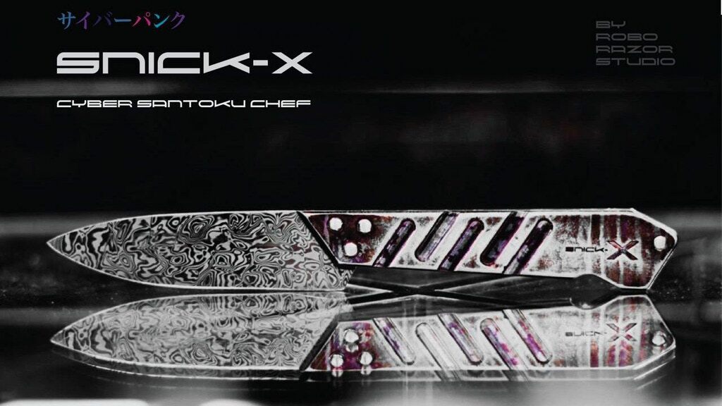 Cyberpunk Kitchen Santoku “SnickX” Hybrid Chef Blade Knife Backercrew