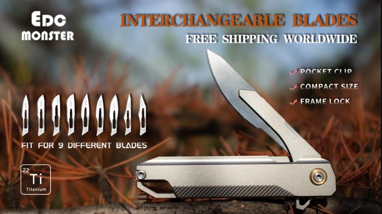 Titanium Mini Flipper Scalpel Folding Pocket Knife - BackerCrew