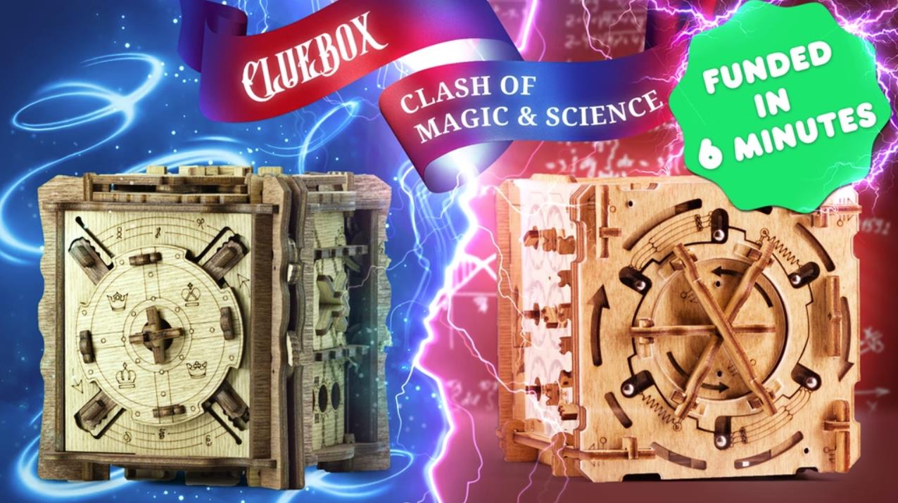 CLUEBOX – Escape Room in a Box. Clash of Magic and Science - Backercrew