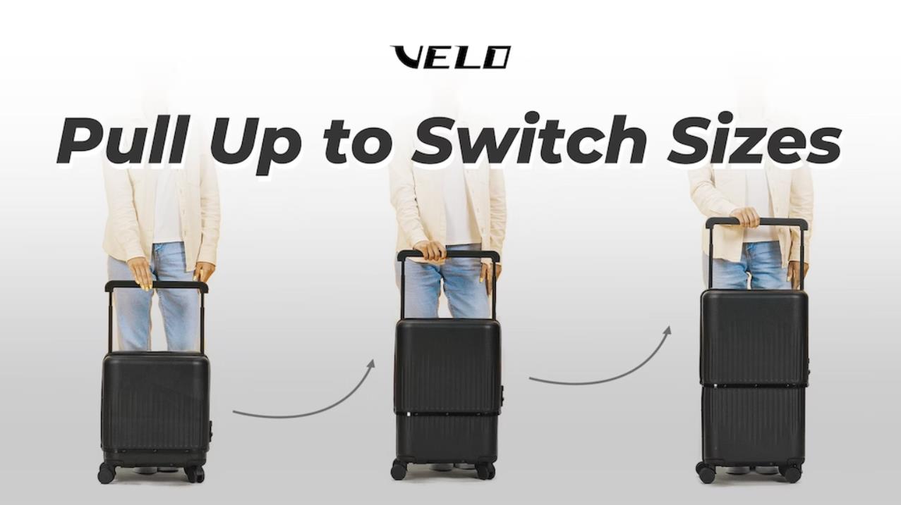 VELO Luggage 3in1 Expandable Hardside Luggage Backercrew