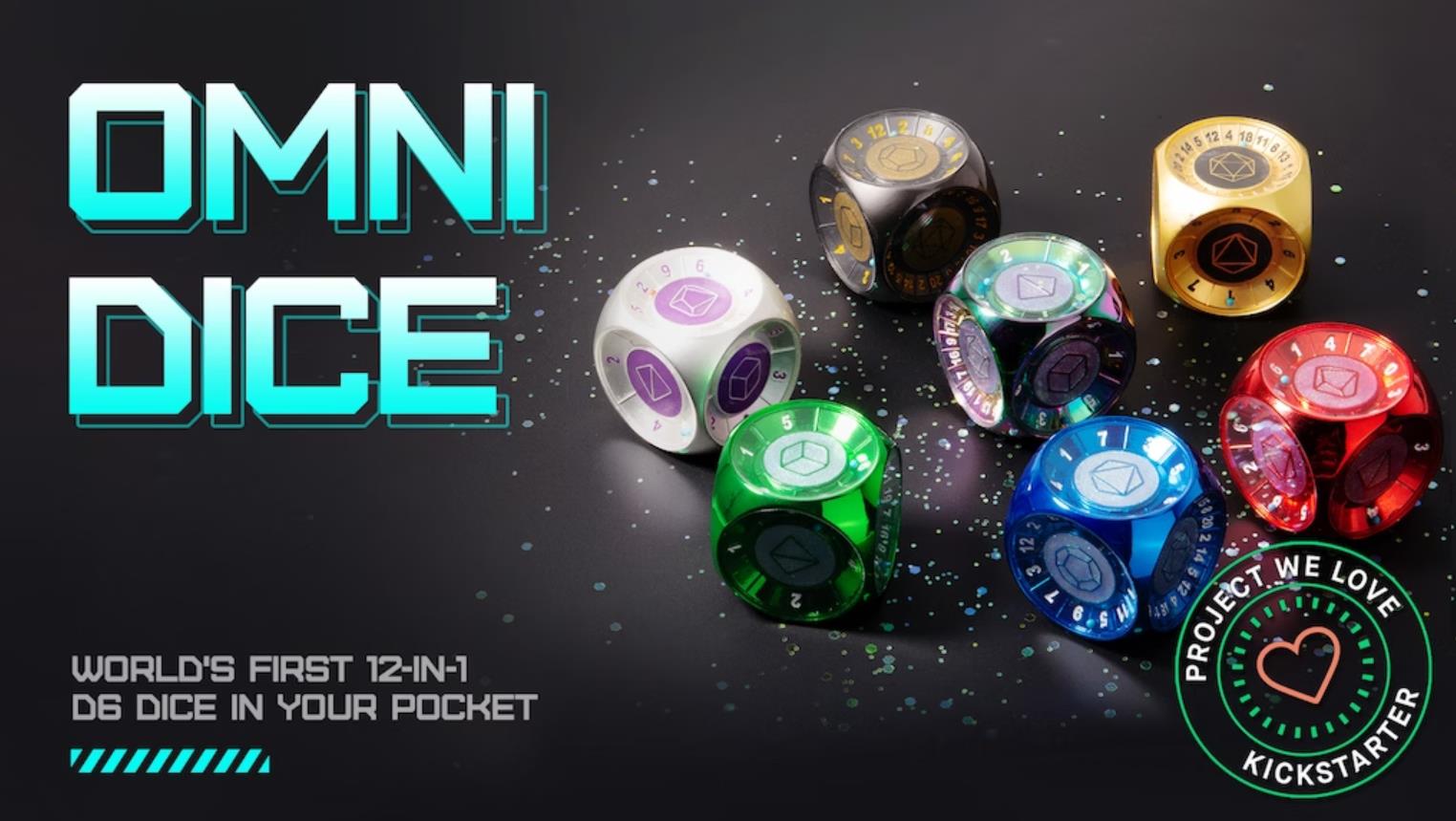 Omni Dice World’s First 12in1 D6 Dice in Your Pocket Backercrew