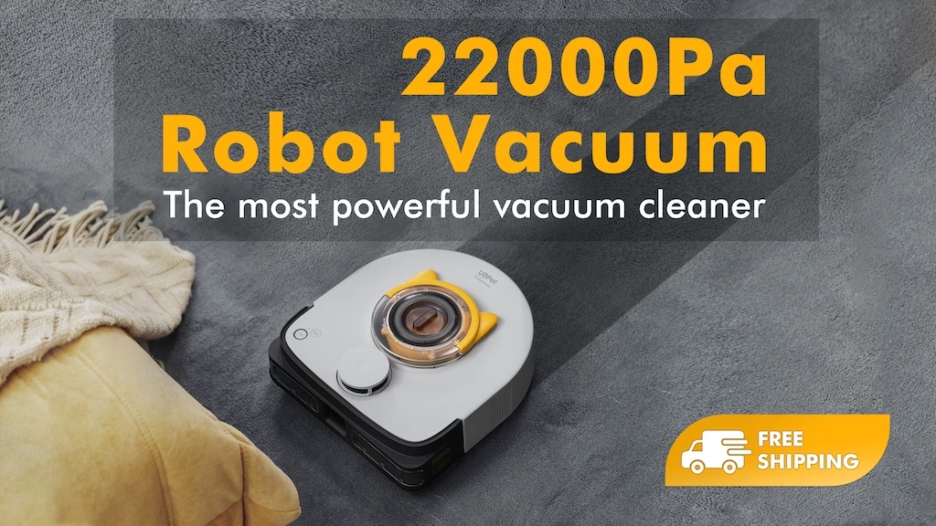 UBPet V10 22000Pa 10X Ultra Suction Power Robot Vacuum Backercrew